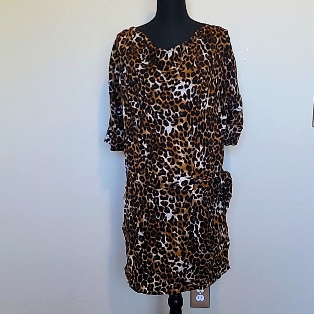 W118 by Walter Baker animal print dress with pockets M